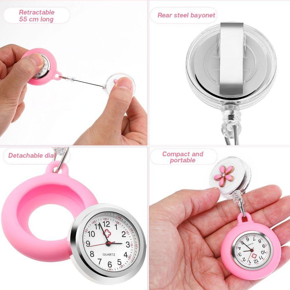 Выдвижные карманные часы для здоровья, силиконовые значки, карманные часы, часы, подарки, больница, здоровье
