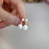 Серьги из натурального пресноводного жемчуга простые и универсальные стерлинговое серебро 925 пробы модные серьги для commuters нишевые изысканный темперамент женщины