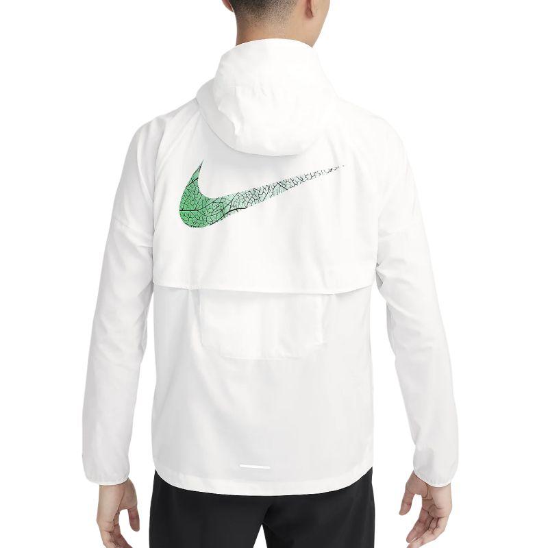 Nike Невероятно легкая ветровка Kipchoge Windrunner с капюшоном на молнии, легкая спортивная куртка, мужские куртки, Summit-White, Stadium-Green, FV9607-121