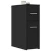 VidaXL Narrow Bathroom Cabinet with Castors Black, Tall Bathroom Cabinet, Bathroom Storage 855278
