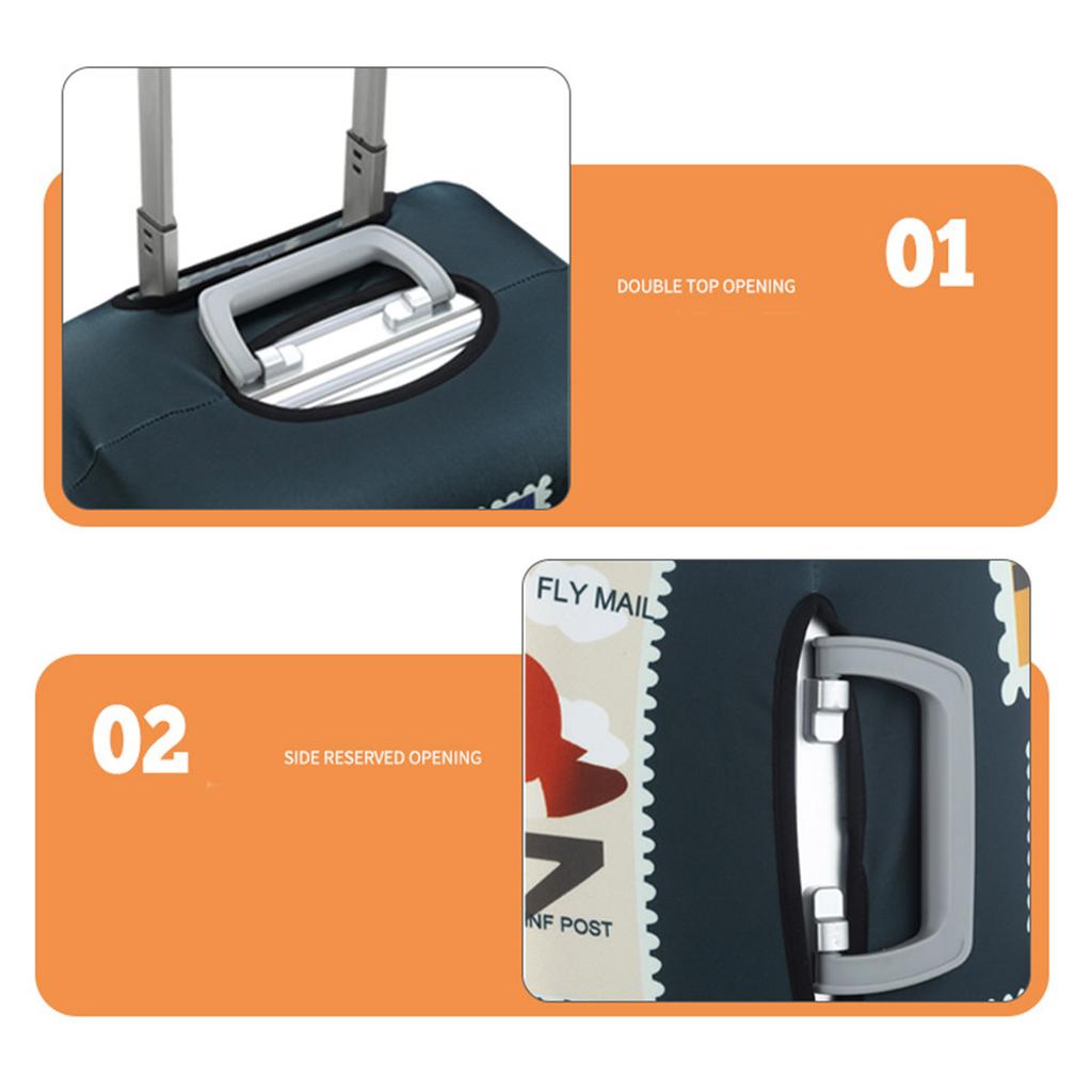 Защитный чехол для багажа Эластичный чехол для багажа Пылезащитный Моющийся Подходит для чемодана 19-28 дюймов Дорожные аксессуары