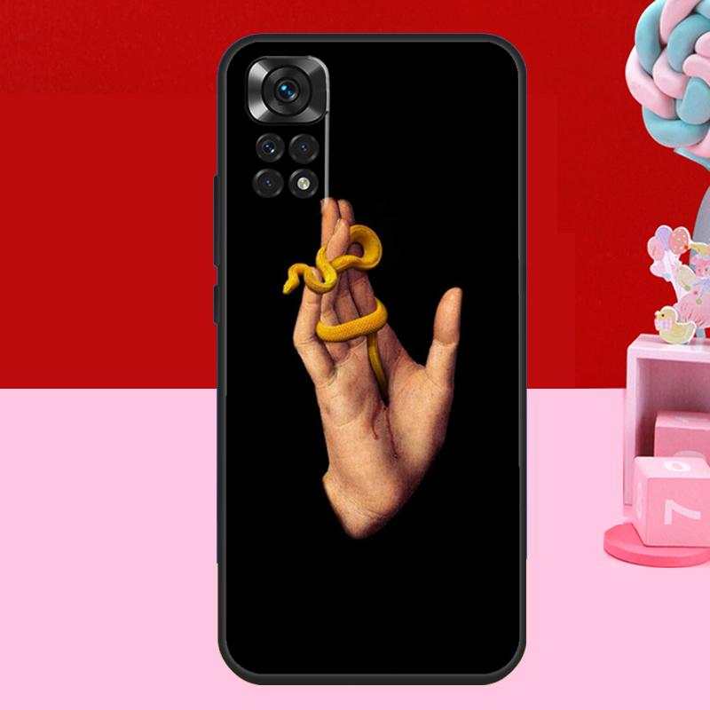 Hand Snake Case For Xiaomi Redmi Note 14 13 12 11 10 15 Pro Plus Redmi 15 C 10C 12C 13C 14C Soft Cover