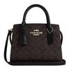 Сумка-тоут Andrea Carryall 22 с молнией с логотипом, из покрытого холста и кожи, для ношения через плечо, маленькая женская сумка, Черный CV974-IMXAQ