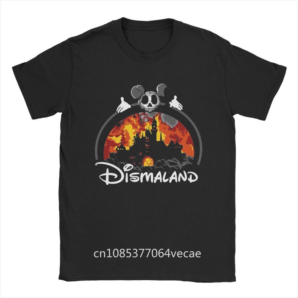 Dismaland Mickey T Shirt Pure Cotton Funny T-Shirt Round Collar Tees Short Sleeve Clothing Party Unisex