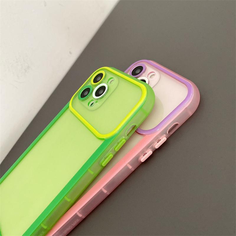 Прозрачный защитный чехол для объектива камеры ярких цветов для Iphone 13 12 Pro Max 11 X Xr Xs Max 13, противоударный силиконовый чехол, чехол