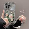 Подходит для чехла на мобильный телефон Apple 15 iphone14pro кристально чистый цветочная цепочка 13/17 гальваническое покрытие серебро 16 всесторонний противоударный