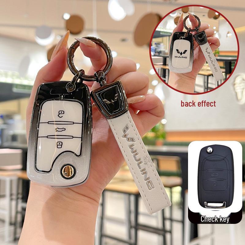 Compatible Metal Key Cover for Wuling Hongguang Mini EV, Macaron, MiniEV Baojun, Gameboy Model 22