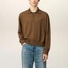Amiparis Minimalist Casual Loose Long Sleeve Polo Shirt Men tops HPL406KN0066-216
