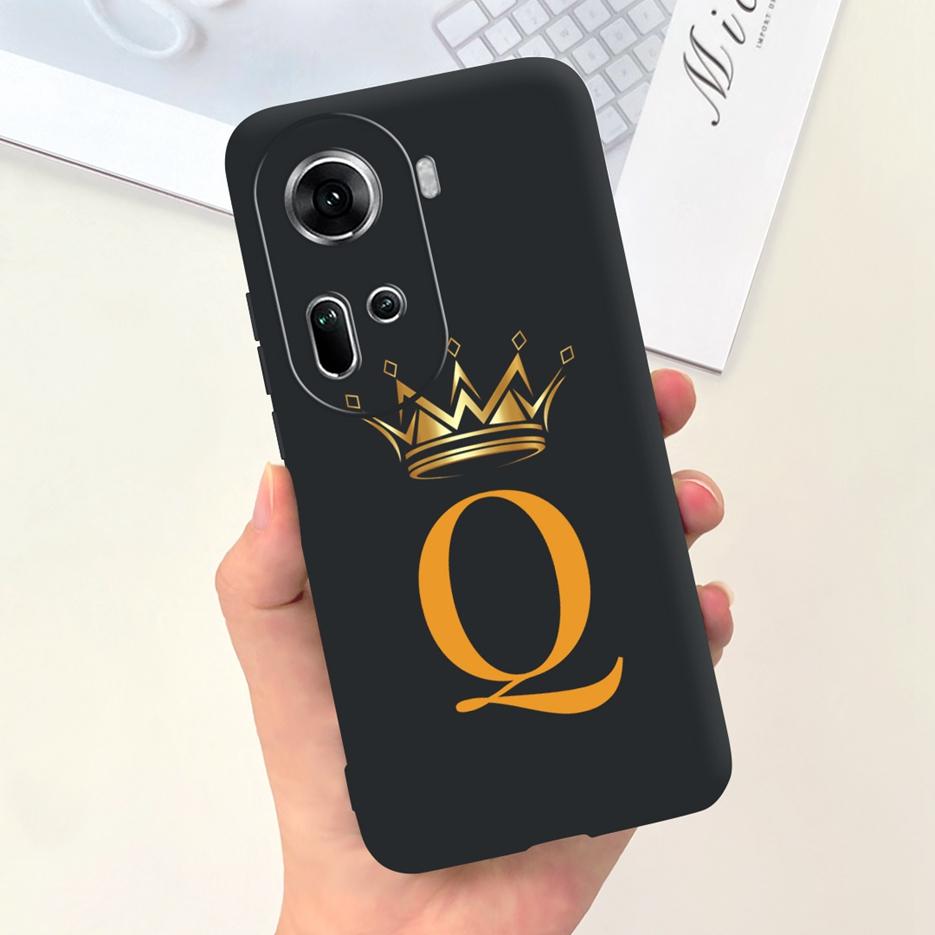 Чехол для Oppo Reno 11 5G Reno11 F Милая корона Буквы Чехол Мягкий силиконовый чехол для телефона Для Oppo Reno11 Pro Reno 11F Задняя крышка Сумки