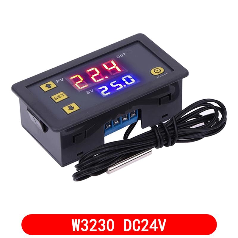 W3230 DC 12V 24V 110V 220V AC цифровой регулятор температуры светодиодный дисплей термостат с переключателем нагрева и охлаждения NTC датчик