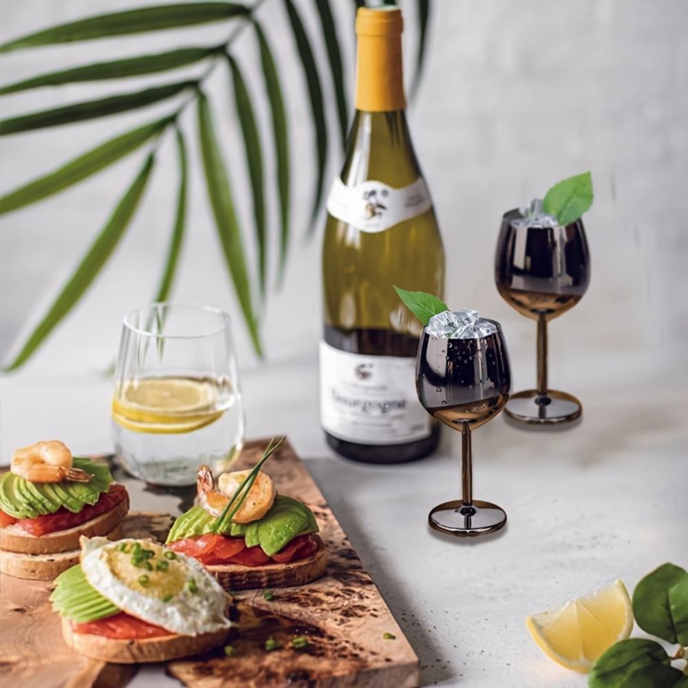 Drop-resistant Mini Stainless Steel Wine Glass 70 ML Tall Cup Durable Cocktail Cup Gift