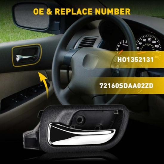 Внутренняя дверная ручка со стороны водителя для Honda Accord седан 2003-2007 гг., пластик EOA