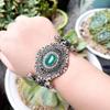 Ретро Винтаж Золотой Цвет Бисера Браслет Для Женщин Натуральный Камень Кристалл Богемия Свадебный Браслет Ювелирные Изделия