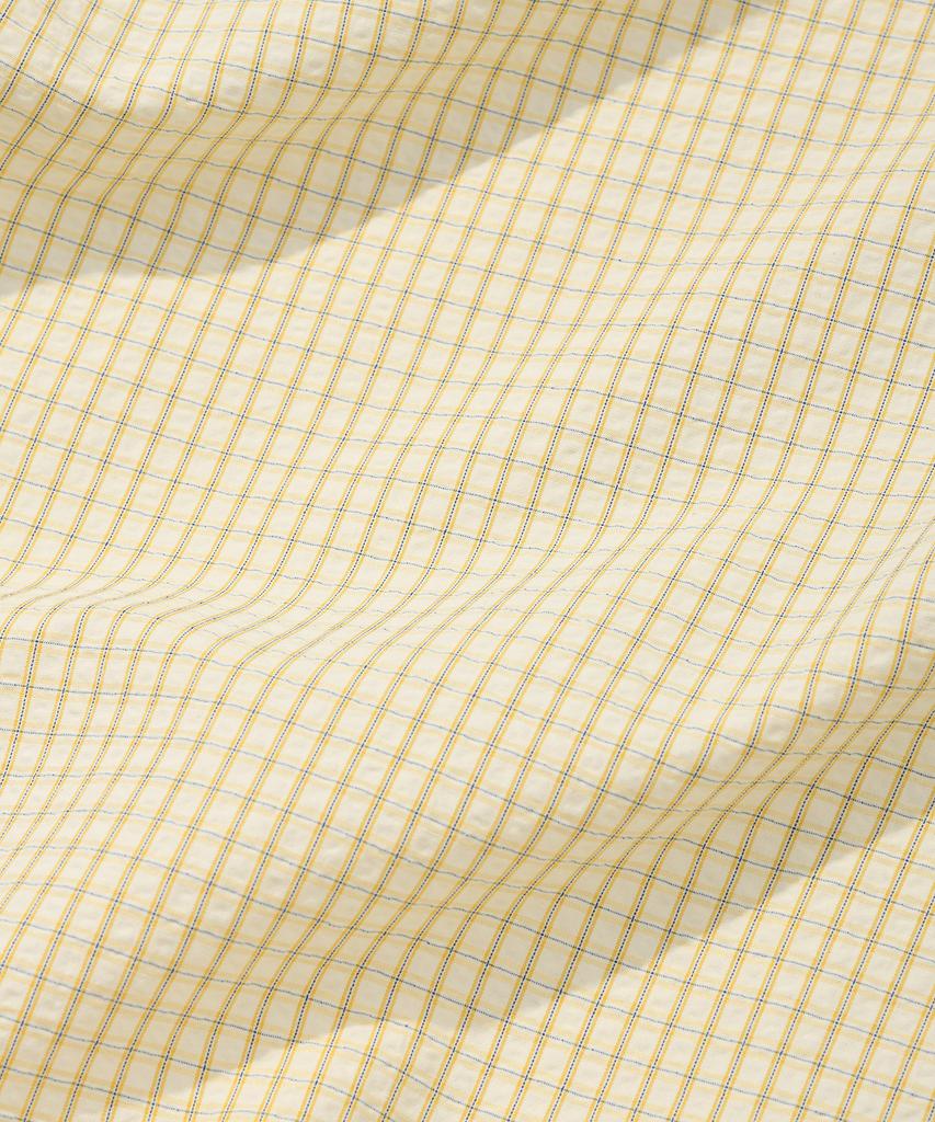 WACKY WILLY Seersucker Oversized Check Shirt Yellow