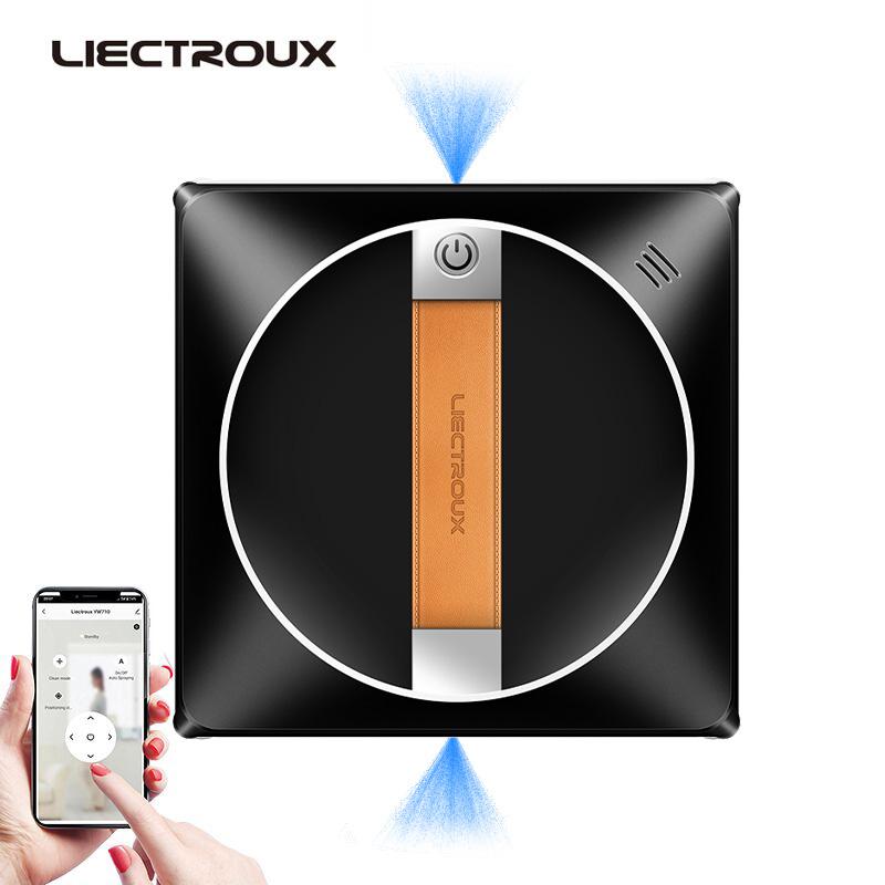 Робот-мойщик окон LIECTROUX YW710, двойной распылитель воды, интеллектуальная память, высокий вакуум всасывания, лазерный датчик, робот для очистки домашнего настенного стекла