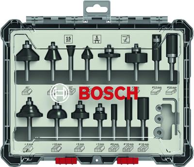 Набор бит BOSCH 15 2607017471 Фрезер/триммер (15 видов, шт.)