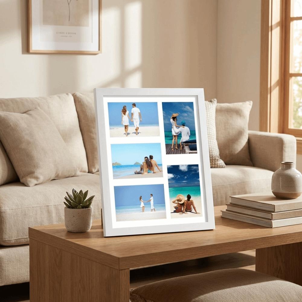 Handmade Wooden Picture Frame Multi-functional Collage Frame Multi-Photo Display