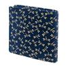 Inden Bifold Bill Compartment Box Type Coin Navy Blue X White Dragonfly Pattern [Indenya] Wallet, S, Purse, Deerskin, Lacquer, 2008-14-008