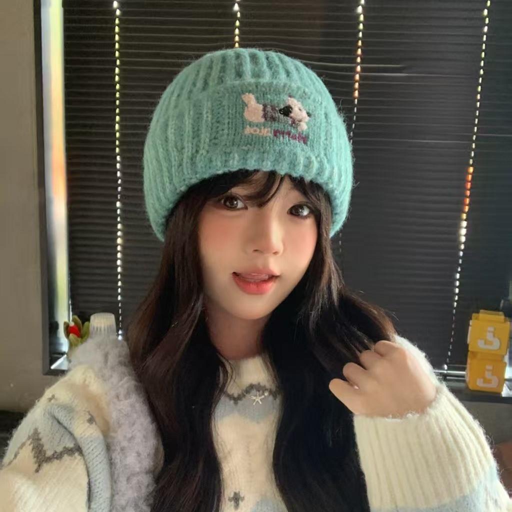 Hat Dachshund Dog New Autumn and Winter Advanced Sense Fashion Warm Knitted Hat Women's Thickened Cold-proof Stacked Wool Hat Tide