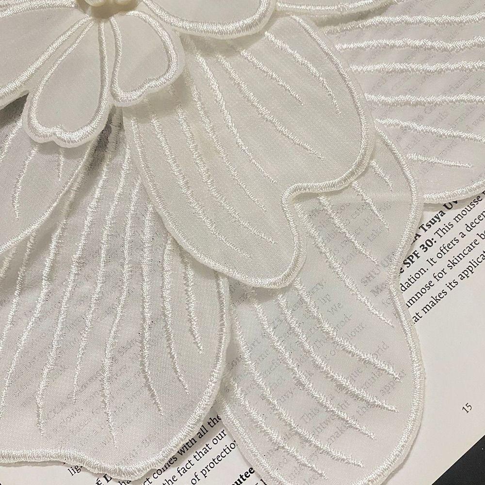 Аксессуары для одежды Нашивки с жемчужными цветами, вышитые цветочные нашивки Нашивки с вышивкой