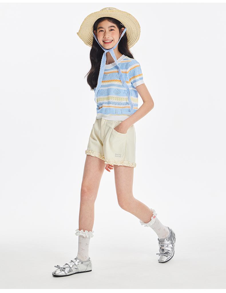 Girls' shorts 2025 summer new children's casual pants, versatile girls' pants for adults
