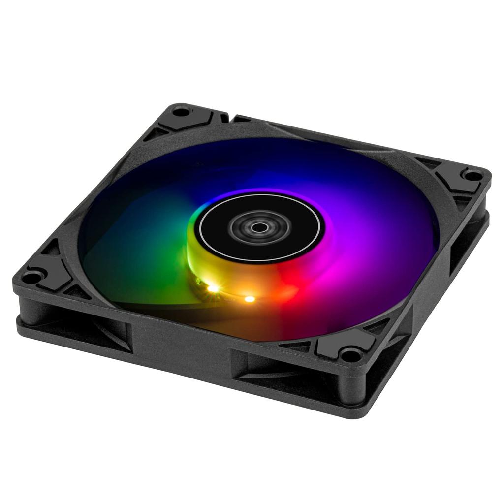 SilverStone функция PWM + функция ARGB подсветки Высокопроизводительный тонкий 92-мм вентилятор SST-AS90B-ARGB