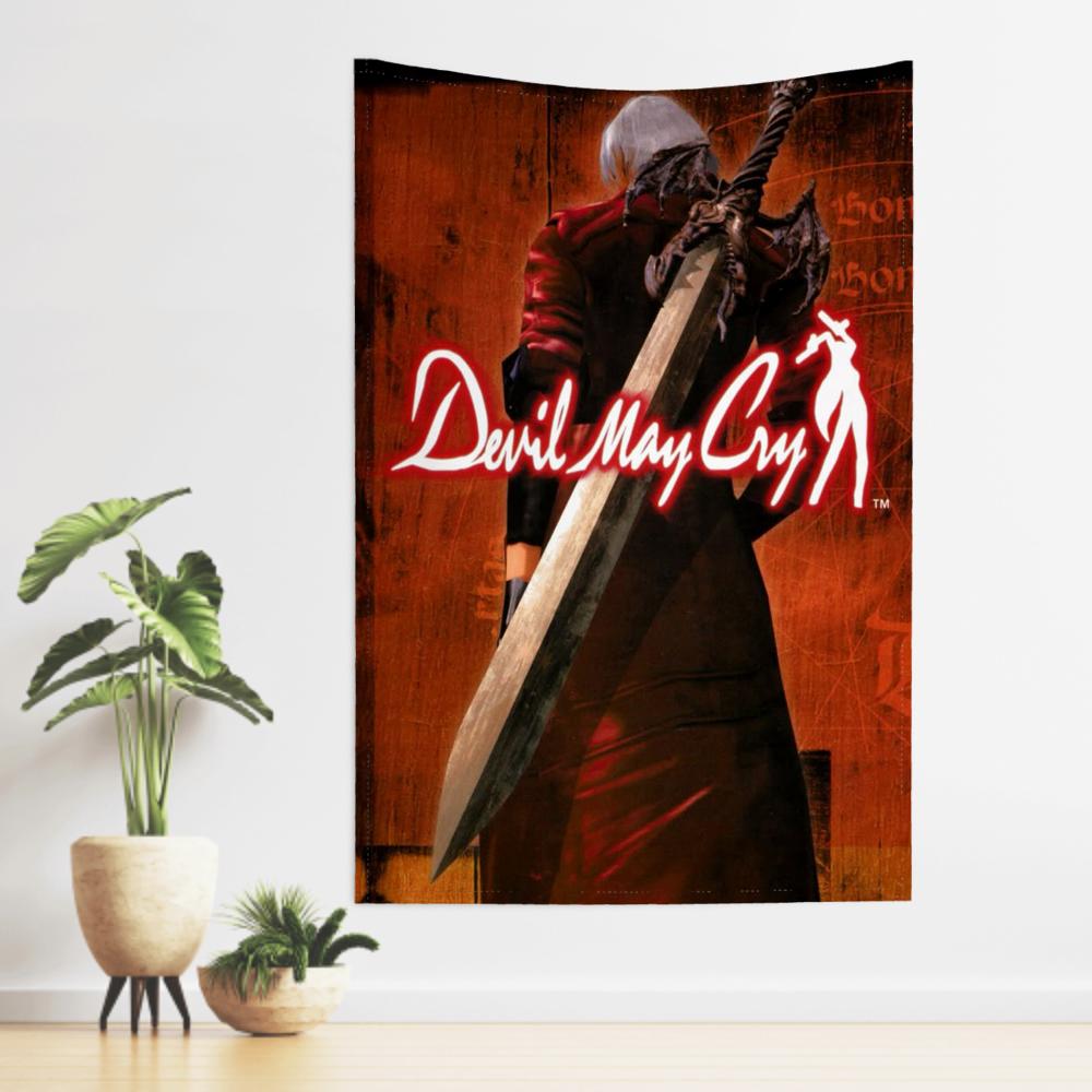 Игра DDevil May Cry Гобелен Декор комнаты Настенное полотно Вечеринка Подвесной фон Декор комнаты Детская комната