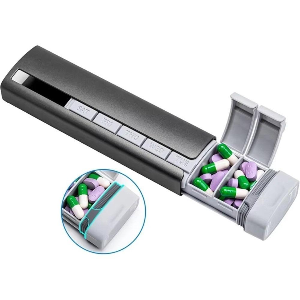 Aluminum Construction Weekly Pill Organizer Large Capacity Pill Organizer Pill Box Supplements