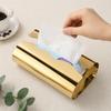 Stainless Steel Tissue Box, with Irregular Wavy Grooves Design, Smooth Paper Extraction Waterproof Tissue Holder for Kitchen