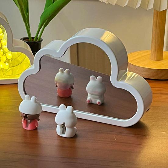 Тюльпан облако зеркало ночник на батарейках DIY ручной работы 20 цветов зеркало облако атмосферный светильник прикроватная декоративная светодиодная настольная лампа набор для творчества