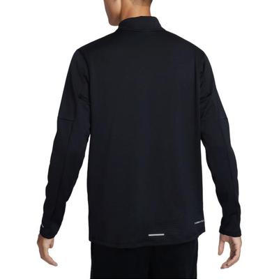Logo Stand Collar Half Zip Long Sleeve T-Shirt Men Tops Black FZ1150010