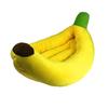 Banana Pet House with Removable Washable Cushion Soft Plush Cat Bed for All Seasons Semi-Enveloping Pet Bed for Cats