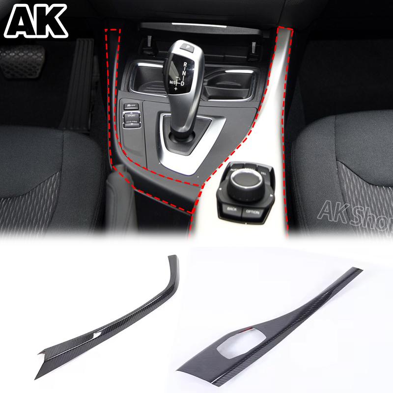 Real Carbon Fiber For BMW 1 2 Series F20 F21 F22 F23 2012-2018 Car Multimedia Panel Gear Shift Trim Stickers Car Accessories LHD