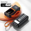 Портативный Power Bank Yuanzu 30000 мАч с быстрой зарядкой и встроенным кабелем