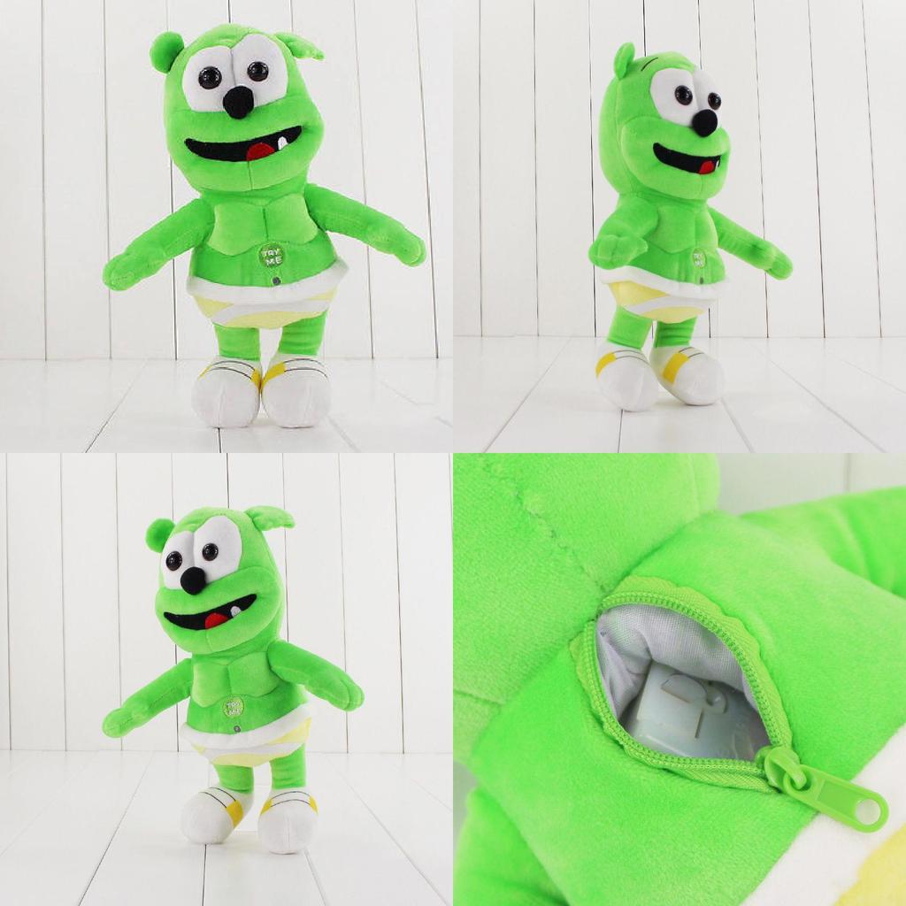 Charming Singing Gummy Bear Plush Doll Ultra Soft Crystal Fabric Stuffed Animal Gift