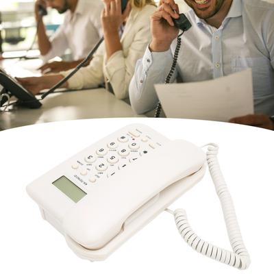 Настольный телефон Caller ID Настенное крепление Минималистичный проводной домашний телефон для дома Отеля Телефонная линия
