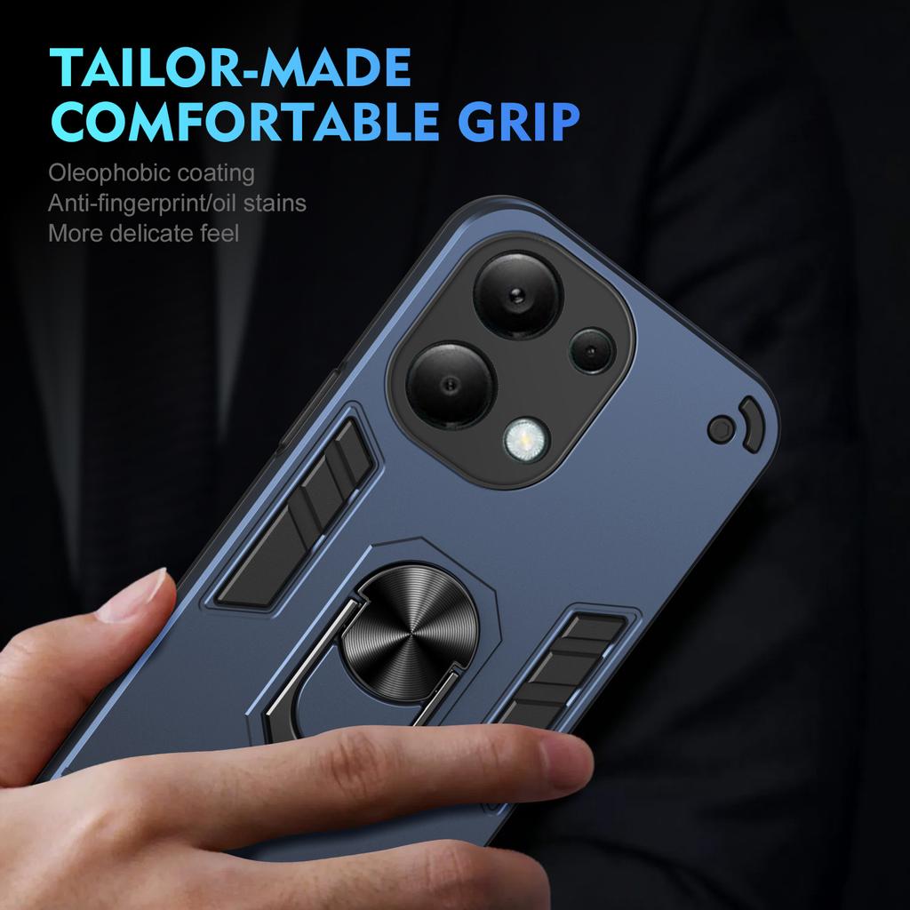 For Xiaomi Redmi Note 13 Pro 4G/Poco M6 Pro 4G Case Magnetic Car Mount Kickstand Phone Cover