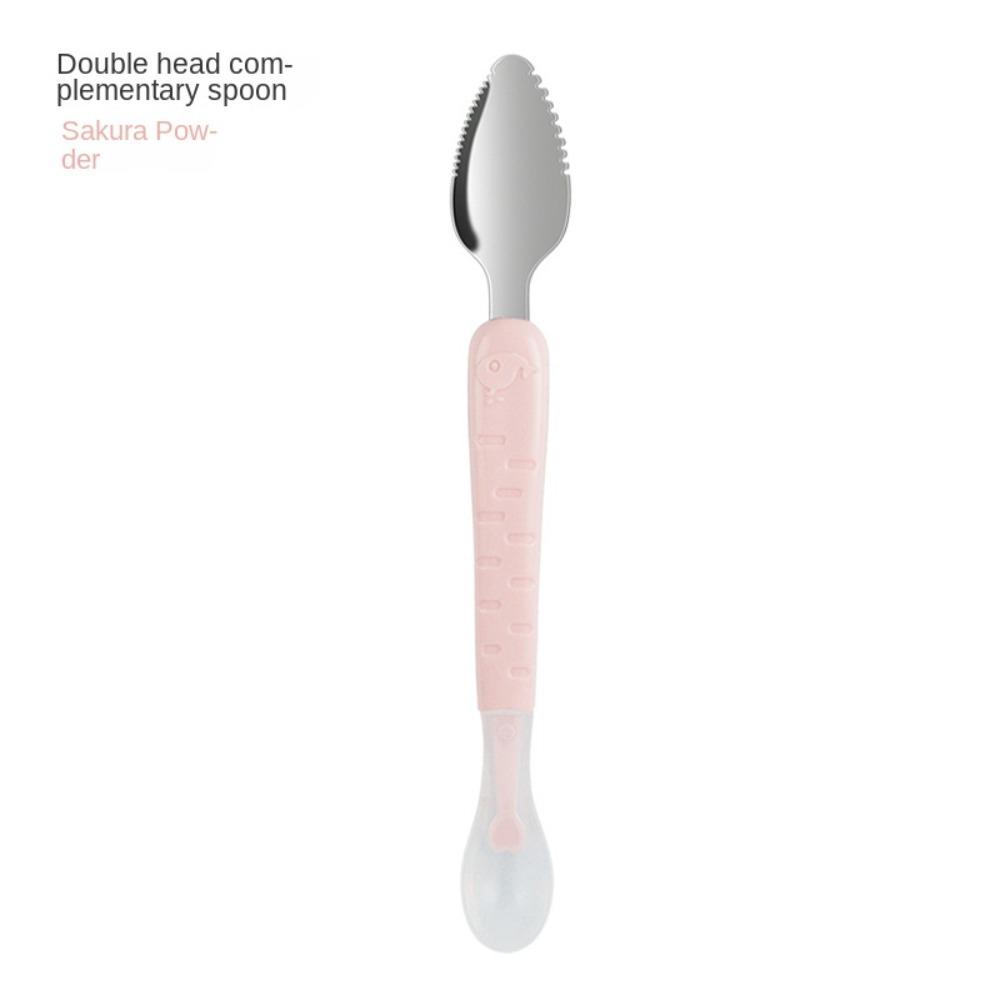 Food Grade Puree Spoon Double Headed Complementary Food Spoon Creative Baby Tableware