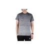 Gradient Tee Training Sports Crew Neck Short Sleeve T-Shirt Men Tops Metallic-Black FL4394