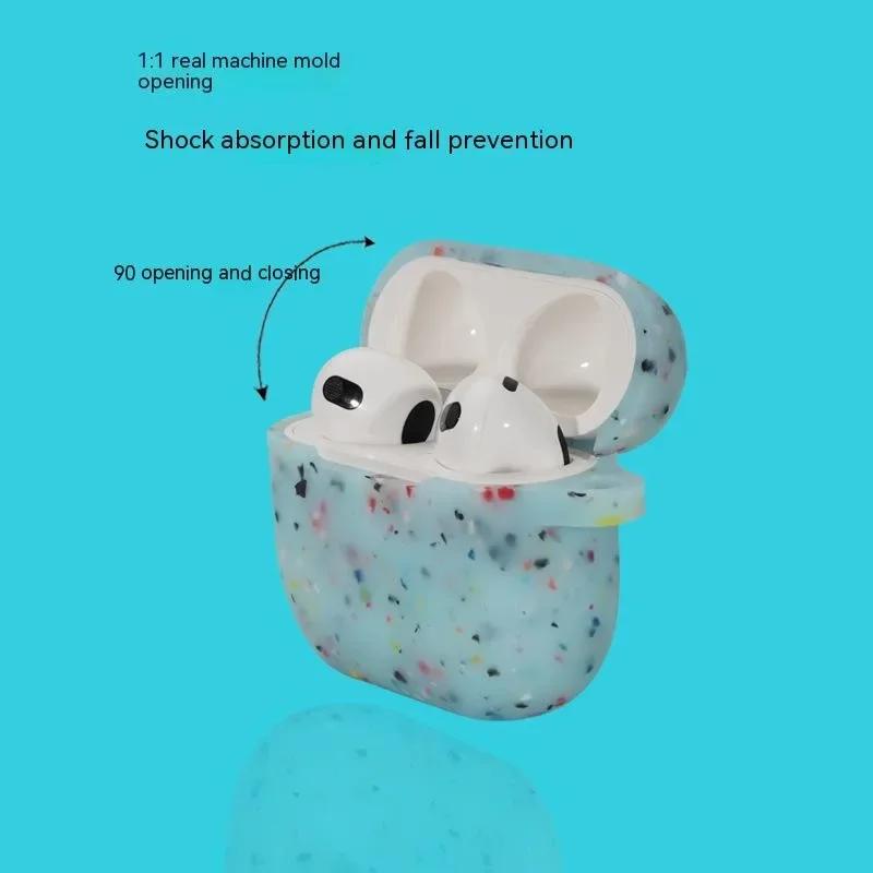 Светящийся чехол для Apple AirPods Pro 2, силиконовый флуоресцентный для AirPods 1 2 3, чехол для беспроводной гарнитуры, защитный рукав