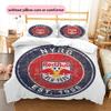 New York Red Bulls Pattern Bedding Home Decoration Birthday Gift (1 * duvet cover + 2 * pillowcase, without core)