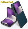 Простой чехол из искусственной кожи для Huawei Pura X VDE-AL00, роскошный матовый жесткий противоударный чехол для телефона Huawei PuraX, бампер