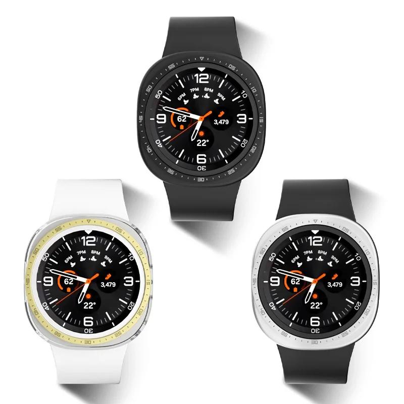 Чехол для корпуса ПК для Samsung Galaxy Watch 8 44 мм Аксессуары Защитная пленка для экрана Бампер Корпус Полый циферблат Для Samsung Watch 8 40 мм чехол