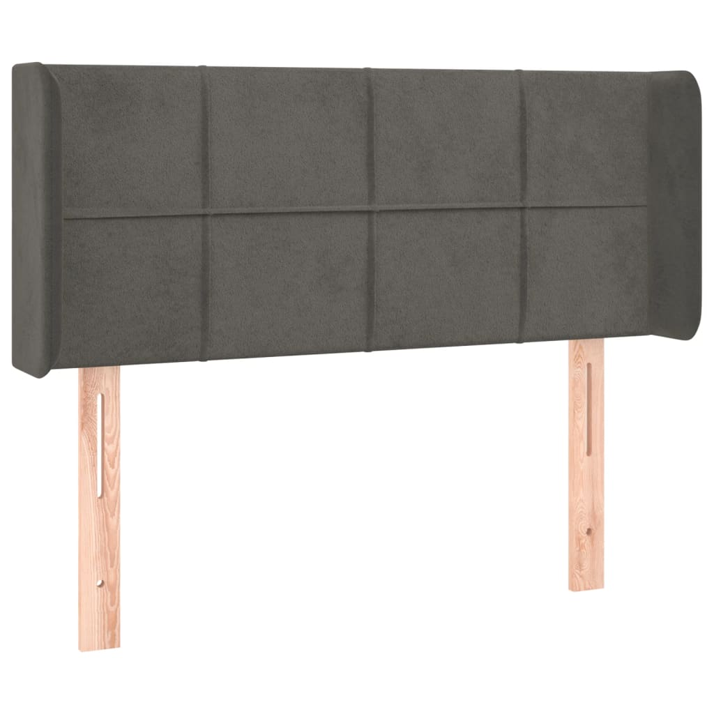 Vidaxl Zagłówek Do Łóżka Z Led, Ciemnoszary, 93X16X78/88 Cm, Aksamit