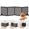 Iimono117 Wooden Pet Gate Partition Just Place Pet Fence Dog Cat Foldable Barrier Pet Gate Baby Gate Free Standing Lightweight Gate Pet Fence Fence