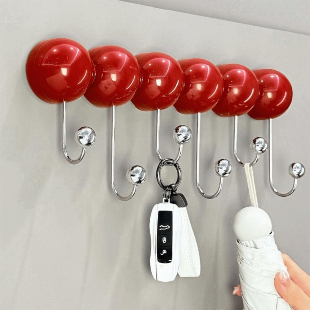 No Marks Suction Cup Hook Removable Clothes Storage Rack Hat Storage Coat Hanger  Entrance Door