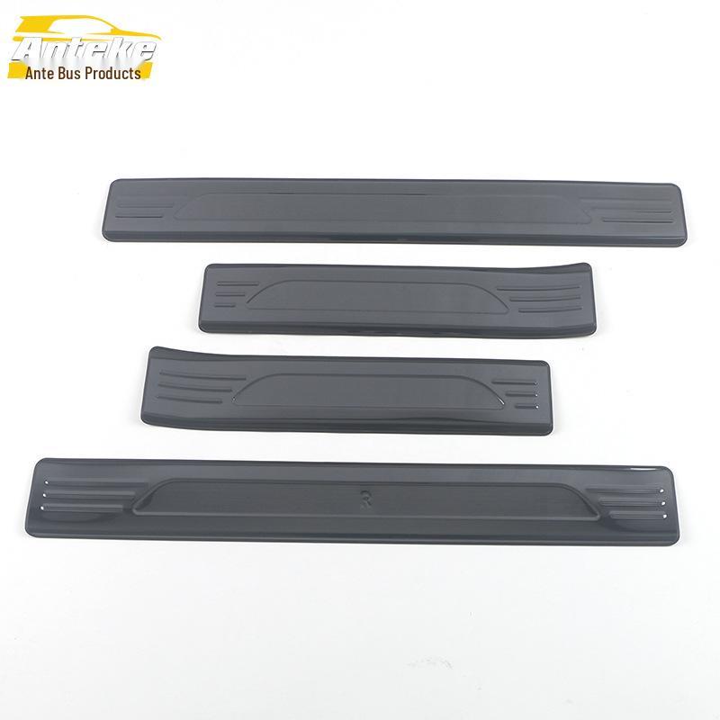 Lantu 21 Door Sill Decoration Sticker & Stainless Steel Welcome Pedal Anti-Scratch Scuff Strip