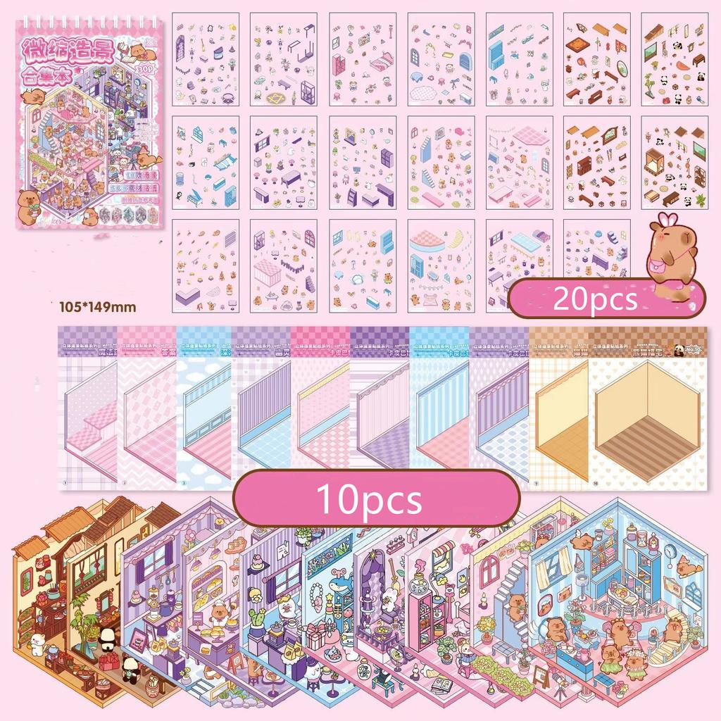 Дети Взрослые Путешествия На открытом воздухе, В помещении, Модные Ландшафтные Наклейки Сделай сам Интерактивная Декомпрессионная Настольная игра Развлечения