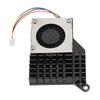Для RasPi 5 Активный кулер 4-контактный разъем Стабильная работа Алюминиевый сплав Активный охлаждающий вентилятор Черный