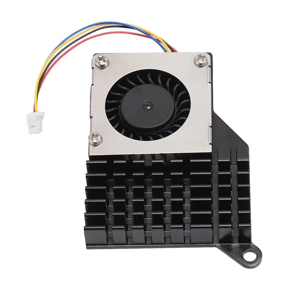 Для RasPi 5 Активный кулер 4-контактный разъем Стабильная работа Алюминиевый сплав Активный охлаждающий вентилятор Черный